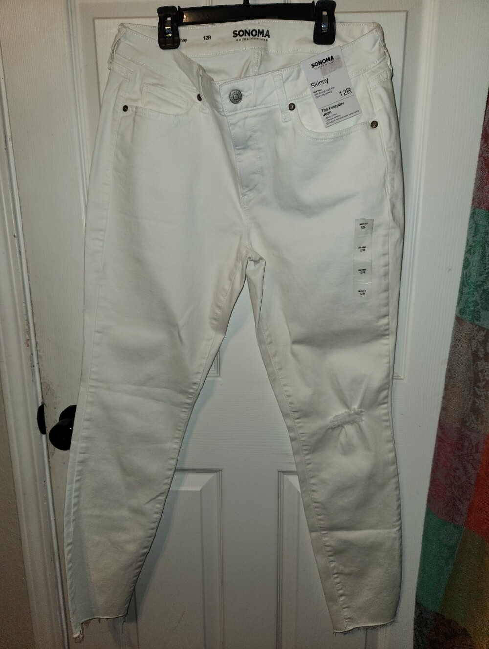 Sonoma White Skinny Jeans for Women | Distressed | Sz 12R